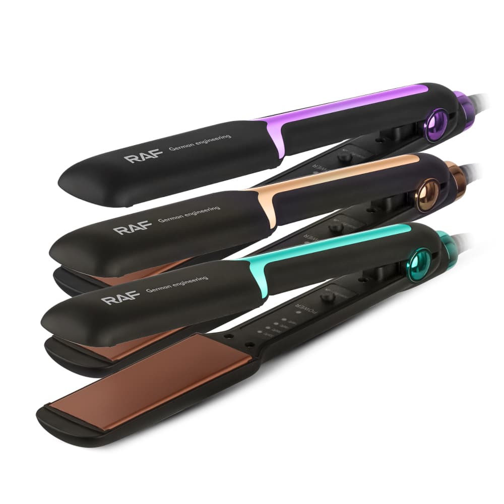 RAF 360 Degree Swivel Cord Hair Straightener Dry Wet Dual-use Hair Straightener Digital Temperature Hair Straighter