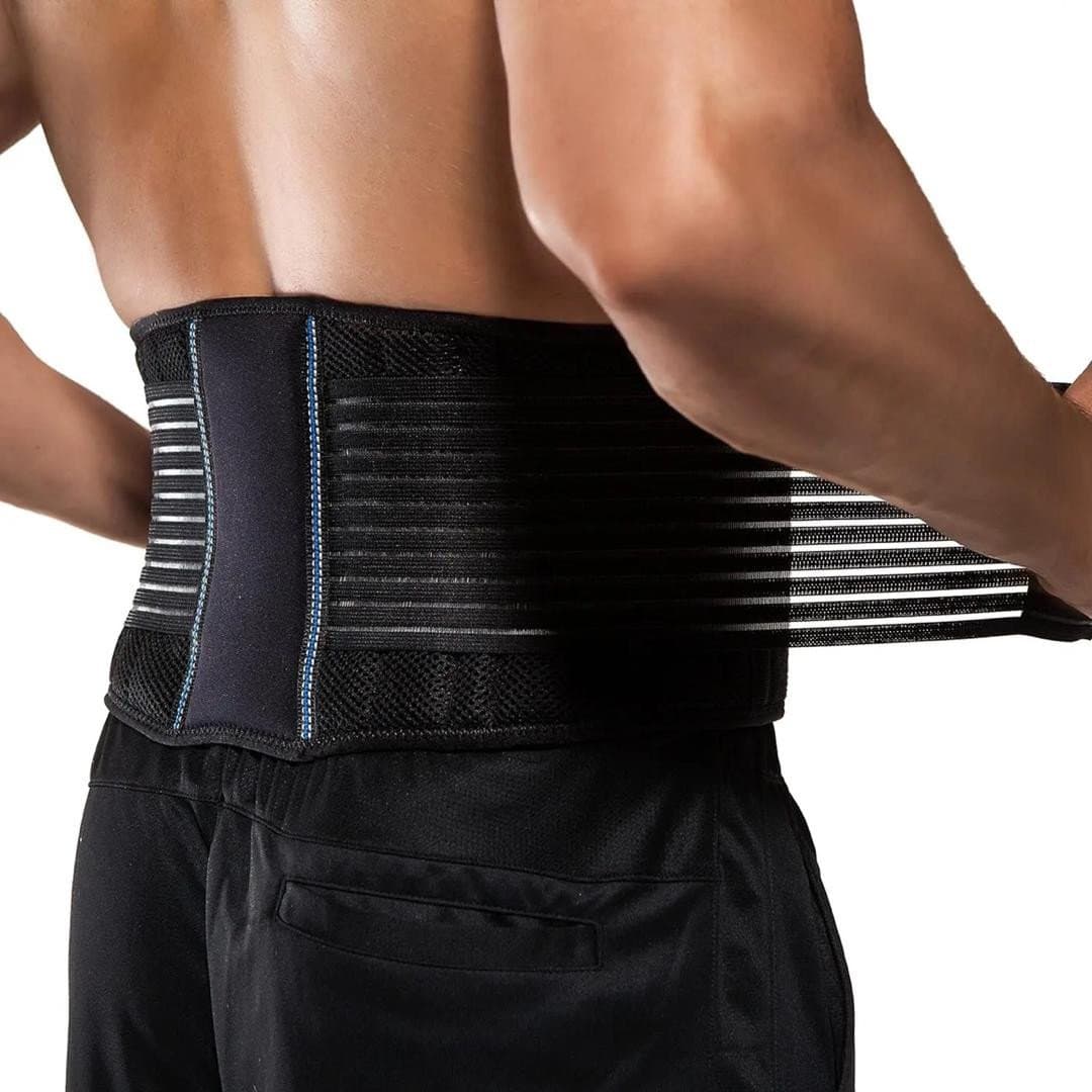 Guen offre Spéciale respirant réglable taille soutien bas du dos ceinture lombaire soutien du dos orthèse avec coussin lombaire
