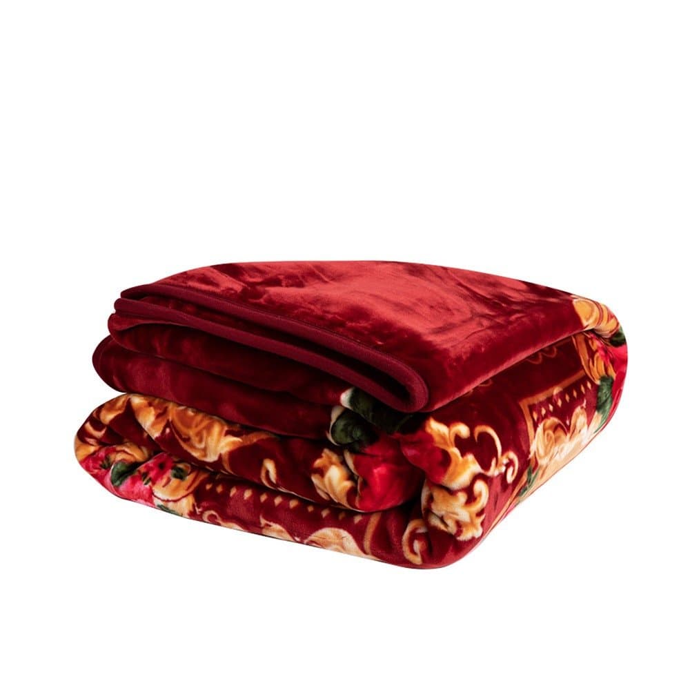 COUVERTURE DE LUXE GAUFREE ET IMPRIMEE SUPER DOUCE 06 kg - 2 PLIS