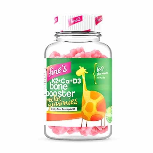 Fine's Bone Booster K2 + Ca + D3 60 Gummies