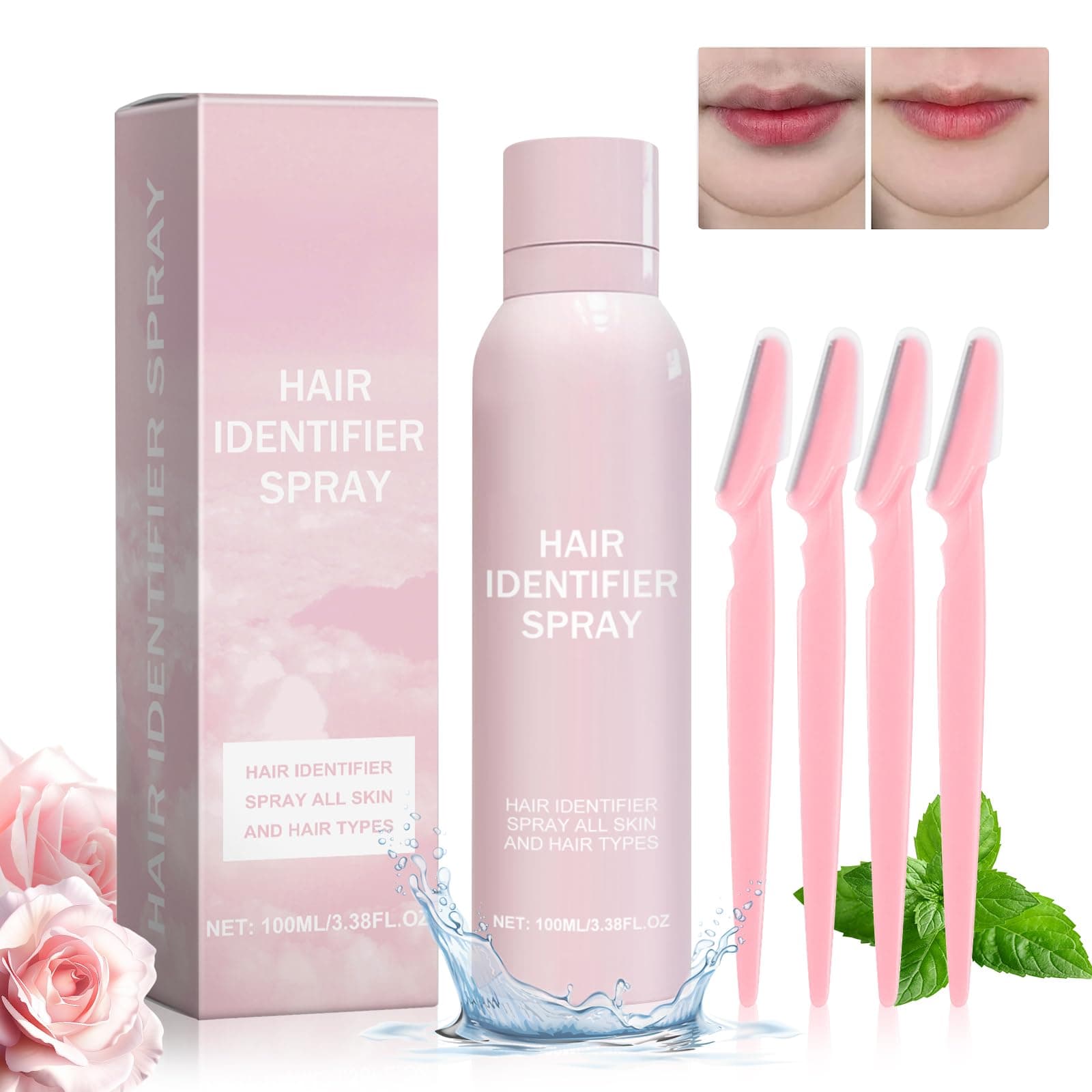SKNBODY Hair Identifier Spray and Dermaplaner Set