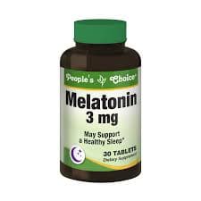 Peoples Choice Melatonin Dietary Supplement 3mg w/B6 30mg