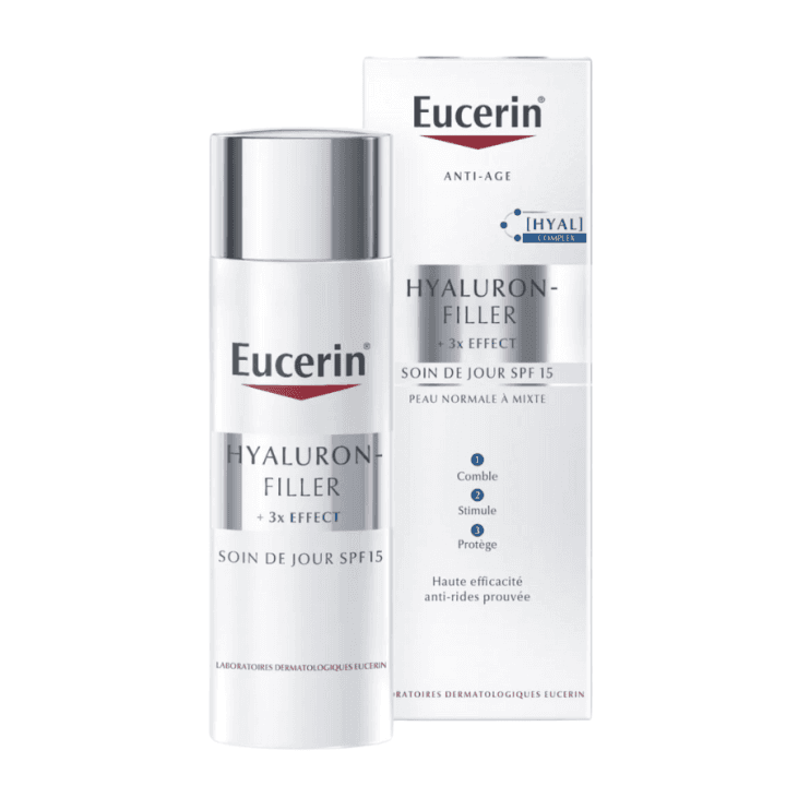 Eucerin Hyaluron-Filler + 3x Effect Soin De Jour Spf 15 50ml Peau Normale à Mixte